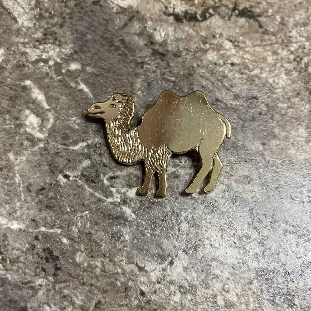 Goldtone Camel Pin Lapel Jacket Hat Masonic Knights Of Templar 2 Inches